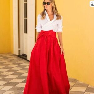 Julia Amory Fiery Red Ball Skirt XS